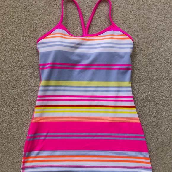 Lululemon Power Y Tank- Groove Stripe Multi 6 - Picture 2 of 4